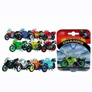 Металлический мотоцикл, 9 см., 24 вида (Majorette, 3385551)